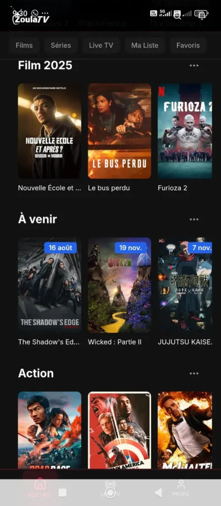 zoula tv app screenshot